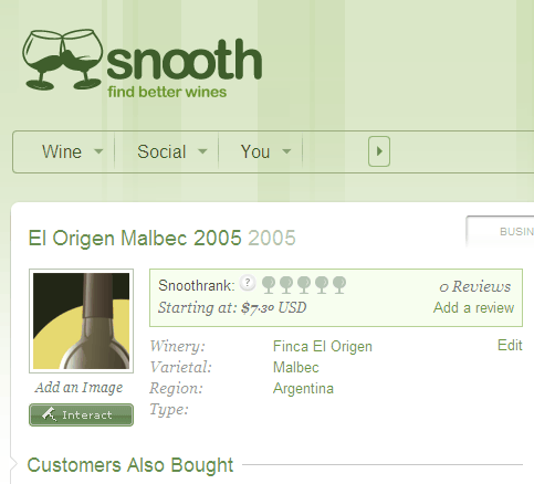 Snooth.com - El Origen Malbec 2005 